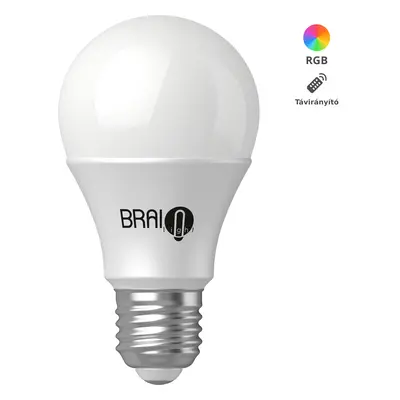 BrainLight LED intelligens izzó, E27 menet, 8,5 W, vezérlővel