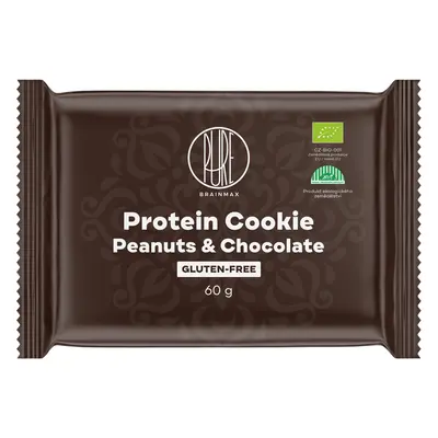 BrainMax Pure Protein Cookie, földimogyoró és csokoládé, BIO, 60 g