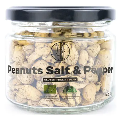 BrainMax Pure Peanuts Salt & Pepper, földimogyoró, só és bors, BIO, 125 g