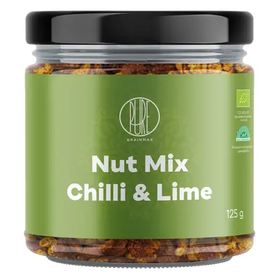 BrainMax Pure diók keverék - Chilli & Lime, BIO, 125 g