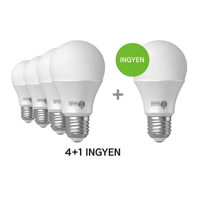 BrainLight 4 + 1 ingyenes: intelligens izzó Blight LED, menet E27, 11W, WiFi, APP, szabályozható