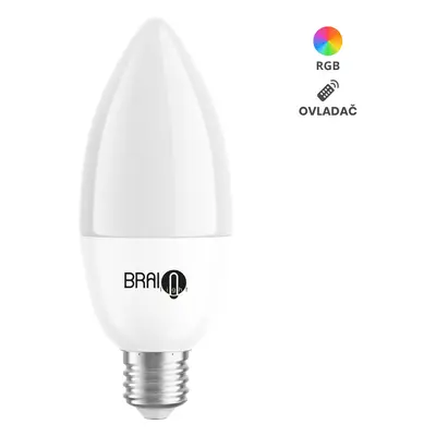 Intelligens izzó BrainLight LED, menet E14, 4,8 W, vezérlővel, szabályozható