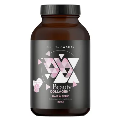 BrainMax Women Beauty Fish Collagen, tengeri hal kollagén Naticol®, 250 g Íz: Erdi szamóca