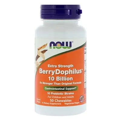 NOW® Foods NOW BerryDophilus Extra Strength (probiotikumok gyerekeknek), 50 rágótabletta
