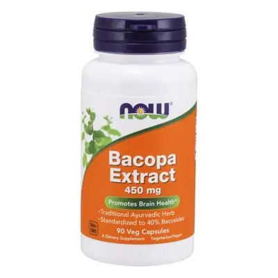NOW® Foods NOW Bacopa monnieri (Brahmi) kivonat, 450 mg, 90 növényi kapszula