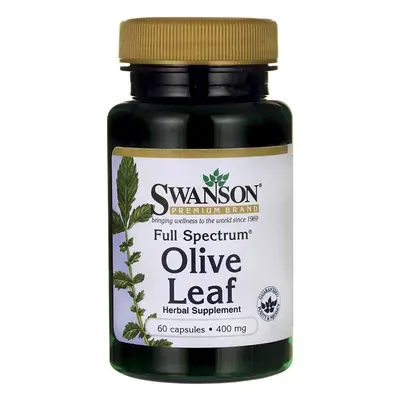 Swanson Full Spectrum Olive Leaf, 400mg (Olívalevél kivonat), 60 kapszula