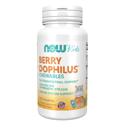 NOW® Foods NOW BerryDophilus Kids (probiotikumok gyerekeknek), 60 rágótabletta