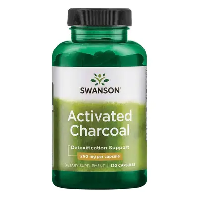 Swanson Activated Charcoal, Aktív szén, 520 mg, 120 kapszula
