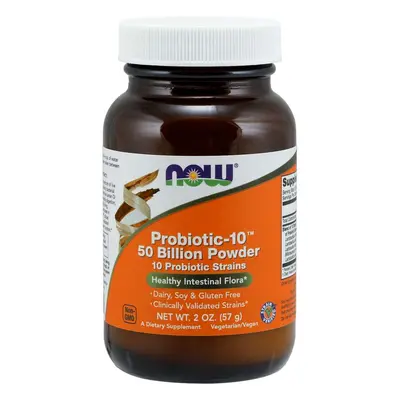 NOW® Foods NOW Probiotic-10, probiotikumok, 50 milliárd CFU, 10 törzs, 57 g