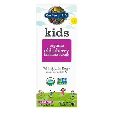 Garden of Life Kids Organic Bodza Immunszirup, Bodza Szirup az immunrendszer támogatására, 116 m