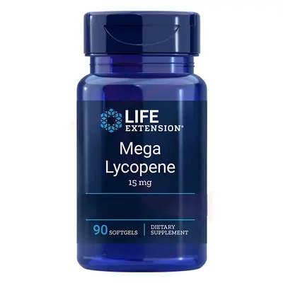 Life Extension Mega Lycopene 15 mg, likopin, 90 kapszula