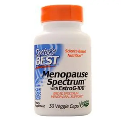 Doctor's Best menopauza-spektruma EstroG-100-val (menopauza), 30 gyógynövényes kapszula