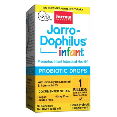 Jarrow Formulas Jarrow Jarro-Dophilus Infant, Probiotikus csepp gyermekek számára, 1 milliárd, 1