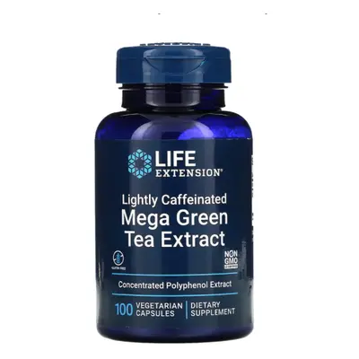 Life Extension koffein tartalmú mega zöld tea kivonat, koffein zöld tea kivonat, 100 gyógynövény