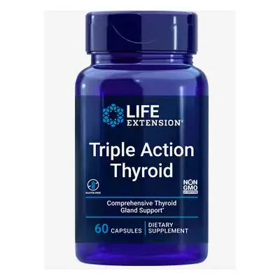 Life Extension Triple Action Thyroid, hármas hatású pajzsmirigy, pajzsmirigy támogatás, 60 kapsz