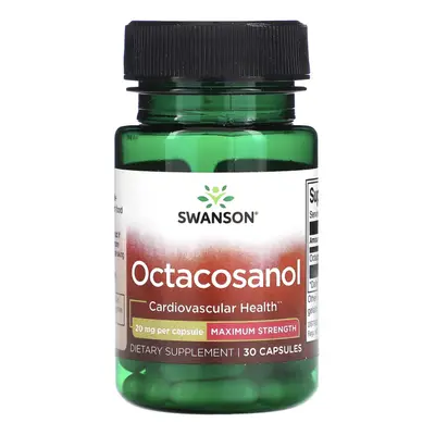Swanson Osctacosanol, Maximum Strength, 20 mg, 30 kapszula