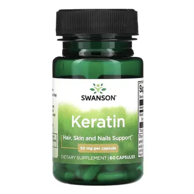 : Swanson Keratin, 50 mg, 60 kapszula
