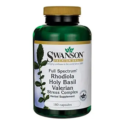 Swanson Full Spectrum Rhodiola Holy Basil Valerian Stress Complex (Rhodiola, indiai bazsalikom, 