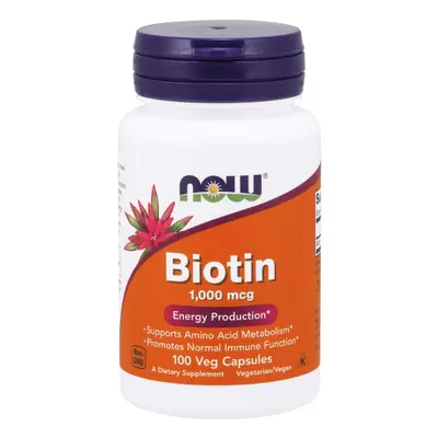 NOW® Foods NOW Biotin, 1000 ug, 100 növényi kapszulában