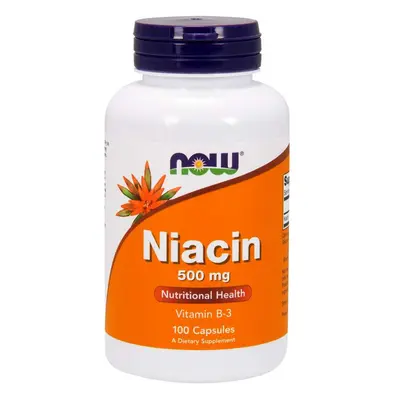 NOW® Foods NOW Niacin (B3-vitamin), 500 mg, 100 kapszula