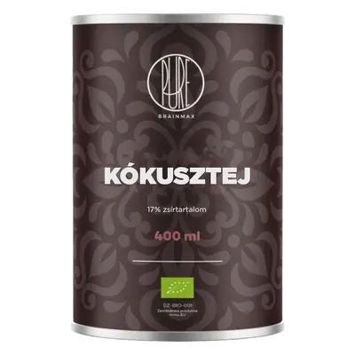 BrainMax Pure Kókusztej 17% zsírtartalmú, BIO, 400 ml