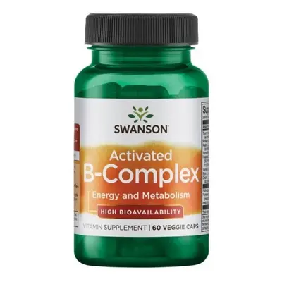 Swanson Activated B-Complex, B-vitaminok aktív koenzim formája, 60 növényi kapszula