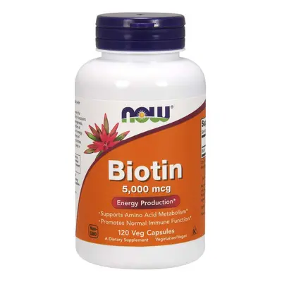 NOW® Foods NOW Biotin, 5000 ug, 120 növényi kapszulában