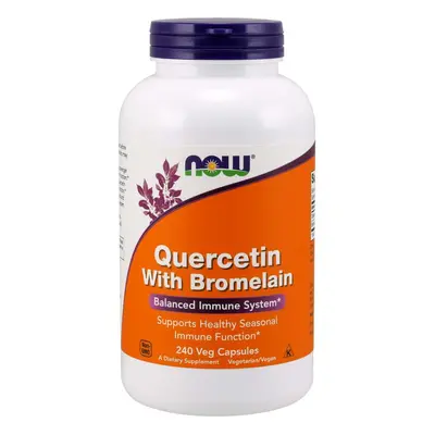 NOW® Foods NOW Quercetin with Bromelain, Kvercetin, 240 növényi kapszulában