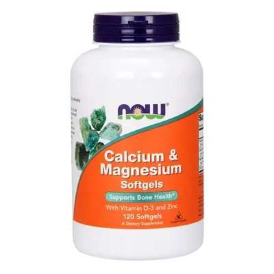 NOW® Foods NOW kalcium és magnézium, D-3-vitaminnal és cinkkel, kalcium + magnézium + D3-vitamin