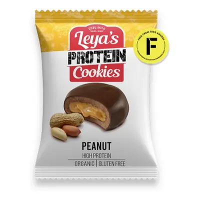 Leya's Protein Cookies földimogyoró, fehérje süti, földimogyoró csokoládéban, BIO, 40 g