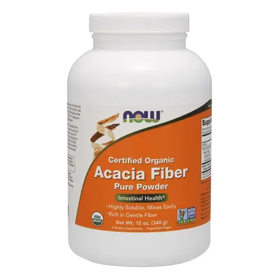 NOW® Foods NOW Acacia Pure Powder, akác, prebiotikum, por, BIO, 340 g