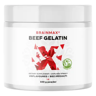 BrainMax Beef Gelatin, Grass-fed marhahús zselatin, 500 g