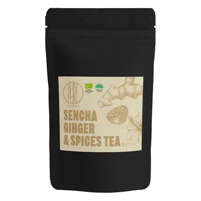 BrainMax Pure Sencha Ginger & Spices, Sencha gyömbérrel és fűszerekkel, BIO, 50 g Térfogat: 50 g