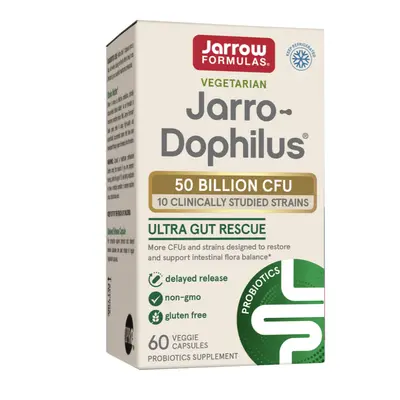 Jarrow Formulas Jarro-Dophilus Ultra Gut Rescue, probiotikumok, 50 milliárd, 10 törzs, 60 zöldsé