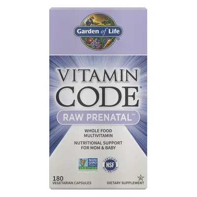 Garden of Life Vitamin Code RAW Prenatal (multivitamin terhességre), 180 növényi kapszula