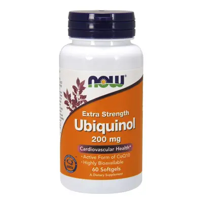 NOW® Foods NOW Ubiquinol Extra Strength, Kaneka, 200mg, 60 softgel kapszulában