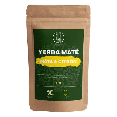 BrainMax Pure Yerba Maté, menta és citrom, 1000 g