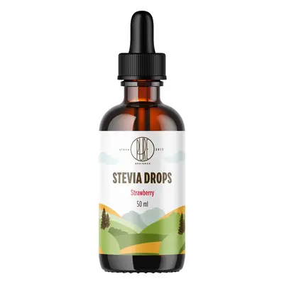 BrainMax Pure Stevia cseppek, különféle típusúak, 50 ml Íz: Eper