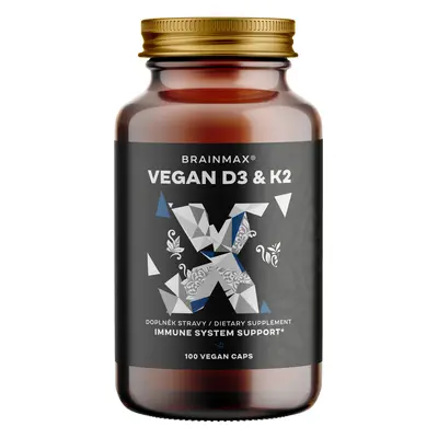 BrainMax Vitamin D3 & K2 VEGAN 4000 NE / K2 as MK7 all-trans K2VITAL®DELTA 150 mcg, 100 növényi 