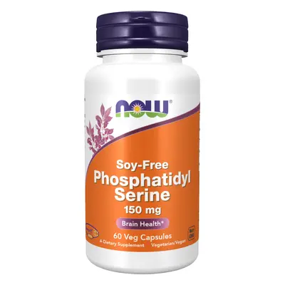 NOW® Foods NOW Phosphatidyl Serine szójamentes (Phosphatidyl Serine szója nélkül), 150 mg, 60 nö