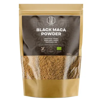 BrainMax Pure Black Maca Powder, Maca fekete BIO, por 200g