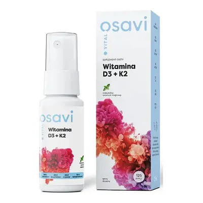 Osavi D3 vitamin + K2 orális spray, borsmenta, 25 ml