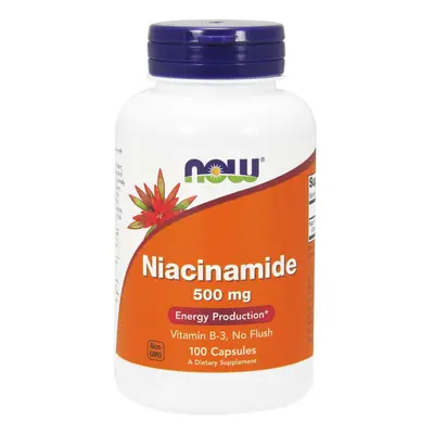 NOW® Foods NOW Nikotinamid B3-vitamin, Niacinamid, 500 mg, 100 kapszula