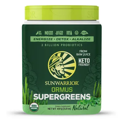 Sunwarrior Ormus Super Greens Bio - Természetes, 454g