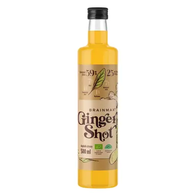 BrainMax Pure Ginger Shot, gyömbérlé kurkumával, BIO Térfogat: 500 ml