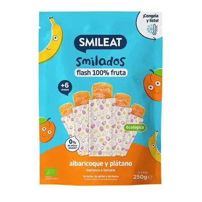 Smileat BIO 100% gyümölcsfagylaltok sárgabarack és banán fagyasztásához 5 db 6M+, 250g