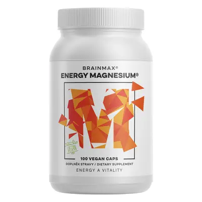 BrainMax Energy Magnesium®, 1000 mg, Magnézium-malát 200 mg, 100 kapszula