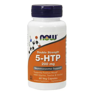 NOW® Foods NOW 5-HTP + glicin, taurin és inozit, 200 mg, 60 növényi kapszula