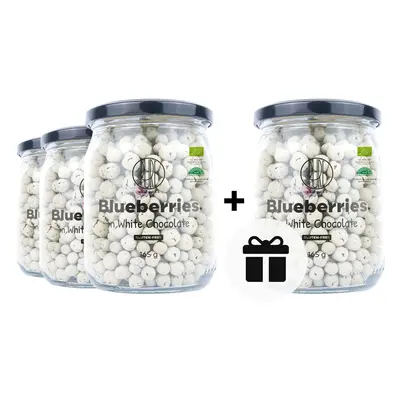 3+1 INGYENES: BrainMax Pure Blueberry fehér csokoládéban, BIO, 165 g