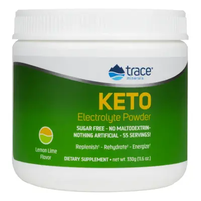 Trace Minerals Keto elektrolit por, keto elektrolit porban, citrom és lime, 330 g